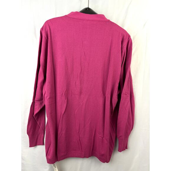 Vintage Designers Originals Women’s Large Pink Cardigan Sweater 1990's USA Made - Picture 9 of 9